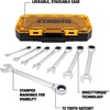 DEWALT Tough Box 8 PC SAE Ratcheting Combination Wrench Set(SAE)