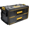 DEWALT ToughSystem Tool Box, 2.0 Two-Drawer, 21.8in. (DWST08320)(Black  Yellow)