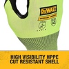 Dewalt DPG833 Hi-Vis HPPE Cut Touchscreen Glove – XL(X-Large)