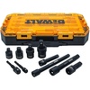 DEWALT Impact Driver Socket Set with Impact Extensions and Drill Adapters, Metric, 10-Piece, 3/8″ and 1/2″ Drive (DWMT74741)