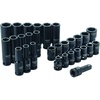 DEWALT Impact Socket Set, SAE, Combination Set, 1/2-Inch Drive, 28-Piece (DWMT19244)(Metric)