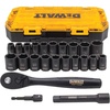 DEWALT Impact Socket Set with Ratchet, Metric/SAE, 1/2″ Drive, 23-Piece Set with Case (DWMT74739)﻿ ﻿