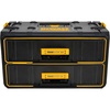 DEWALT ToughSystem Tool Box, 2.0 Two-Drawer, 21.8in. (DWST08320)(Black  Yellow)
