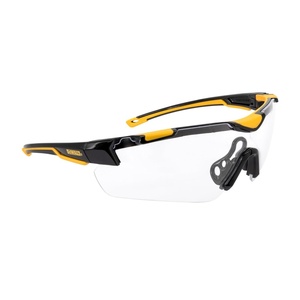 DEWALT DPG110 Chisel Unisex Trim-Fit Half Frame Protective Eyewear, Black Frame Smoke Lens(Black / Clear)