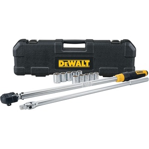 DEWALT Torque Wrench Tool Set, Tire Change Kit, 50-250 FT-LB, 12 Piece with Storage Case (DWMT45012)