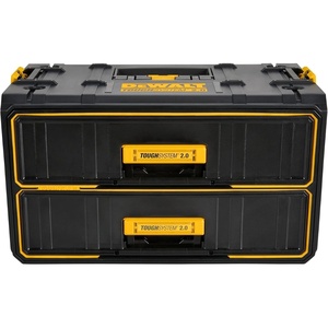 DEWALT ToughSystem Tool Box, 2.0 Two-Drawer, 21.8in. (DWST08320)(Black  Yellow)