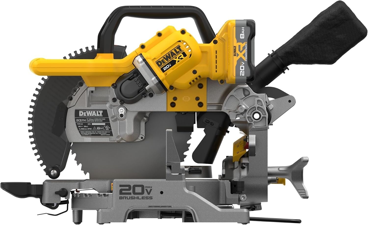 image:imageDEWALT 20V MAX 714Inch Miter Saw Cordless DCS361M120V 10IN Miter Saw
