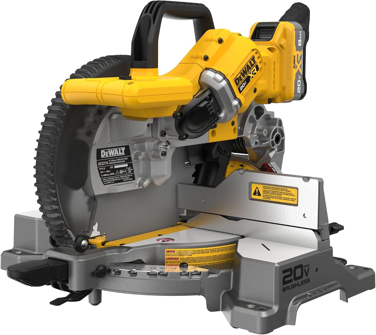 image:imageDEWALT 20V MAX 714Inch Miter Saw Cordless DCS361M120V 10IN Miter Saw