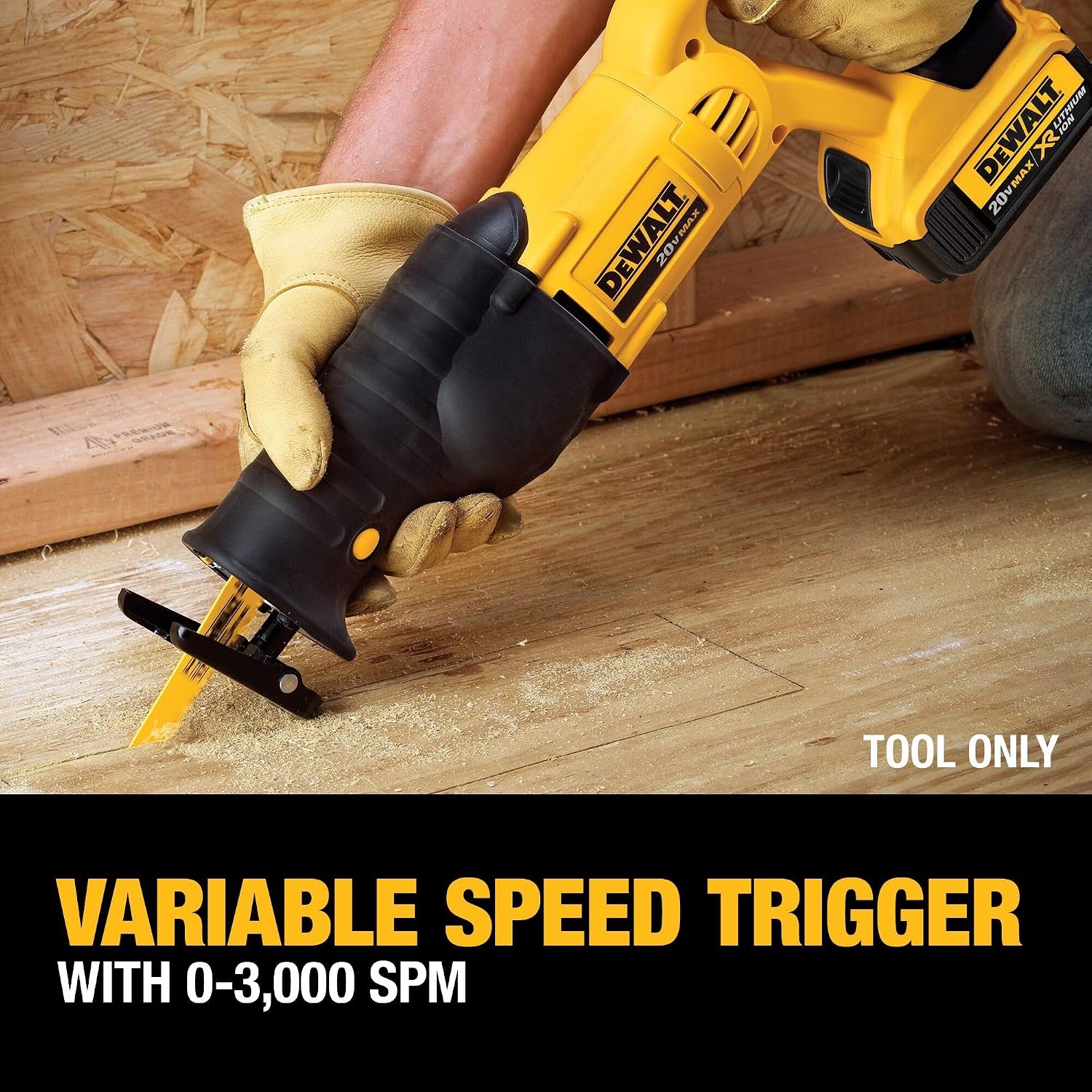 image:imageDEWALT 20V MAX Cordless Reciprocating Saw Battery and Charger Included DCS380P1Saw Kit