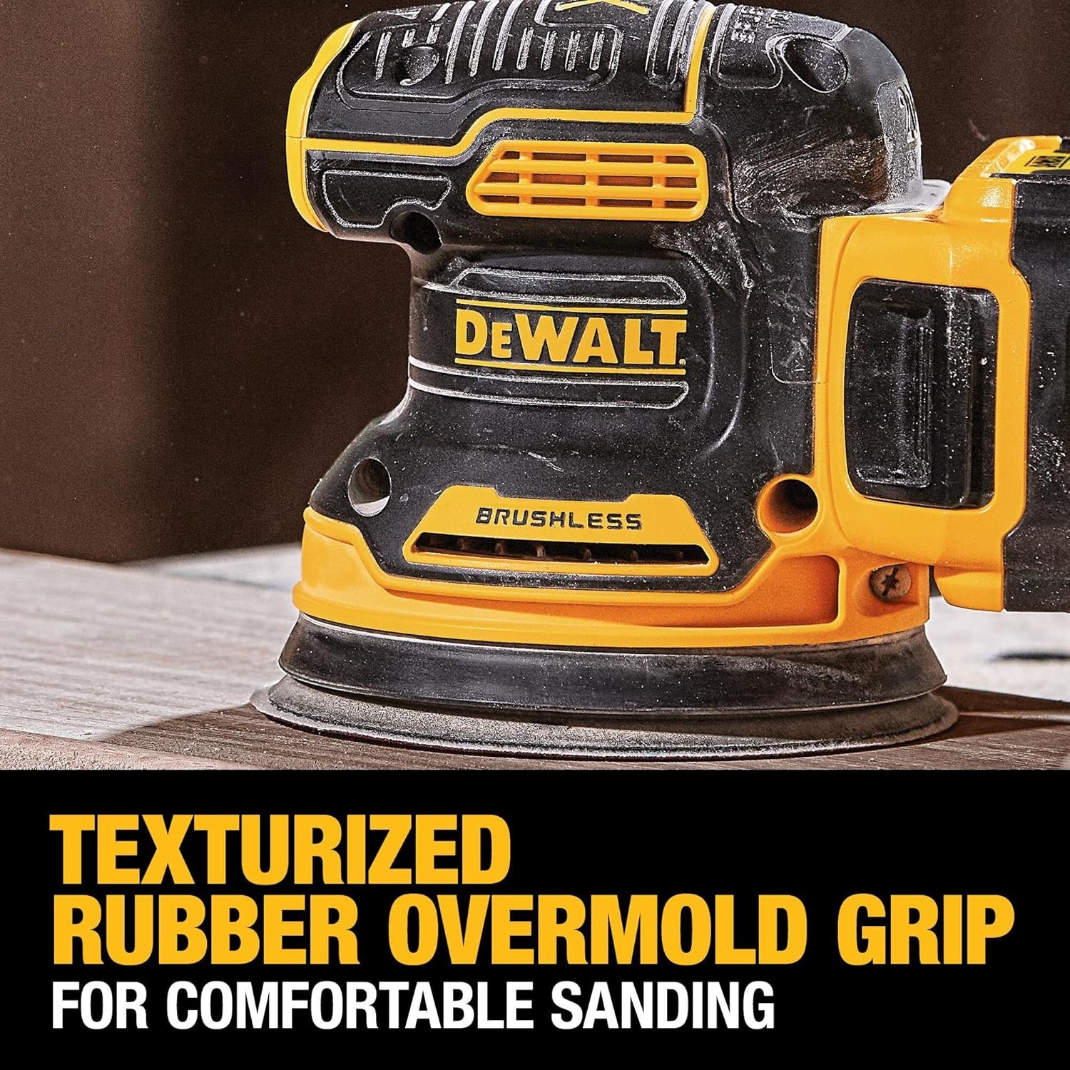 image:imageDEWALT 20V MAX Orbital Sander Cordless 5Inch Sander Tool 2Ah 800012000 OPM Variable Speed Dial Storage Bag Battery and Charger Included DCW210D1