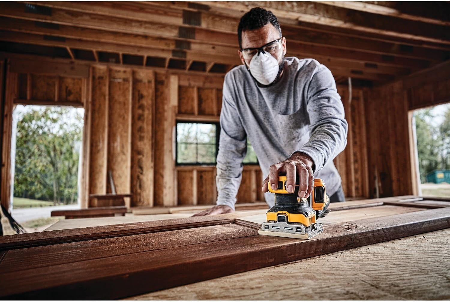 image:imageDEWALT 20V MAX XR Palm Sander Sheet Variable Speed 5Ah Battery 14Inch DCW200P1