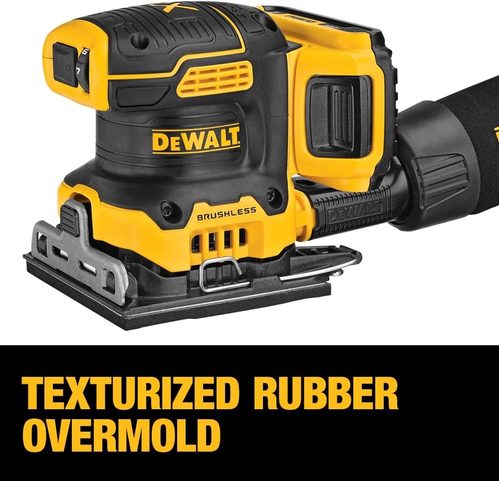 image:imageDEWALT 20V MAX XR Palm Sander Sheet Variable Speed 5Ah Battery 14Inch DCW200P1