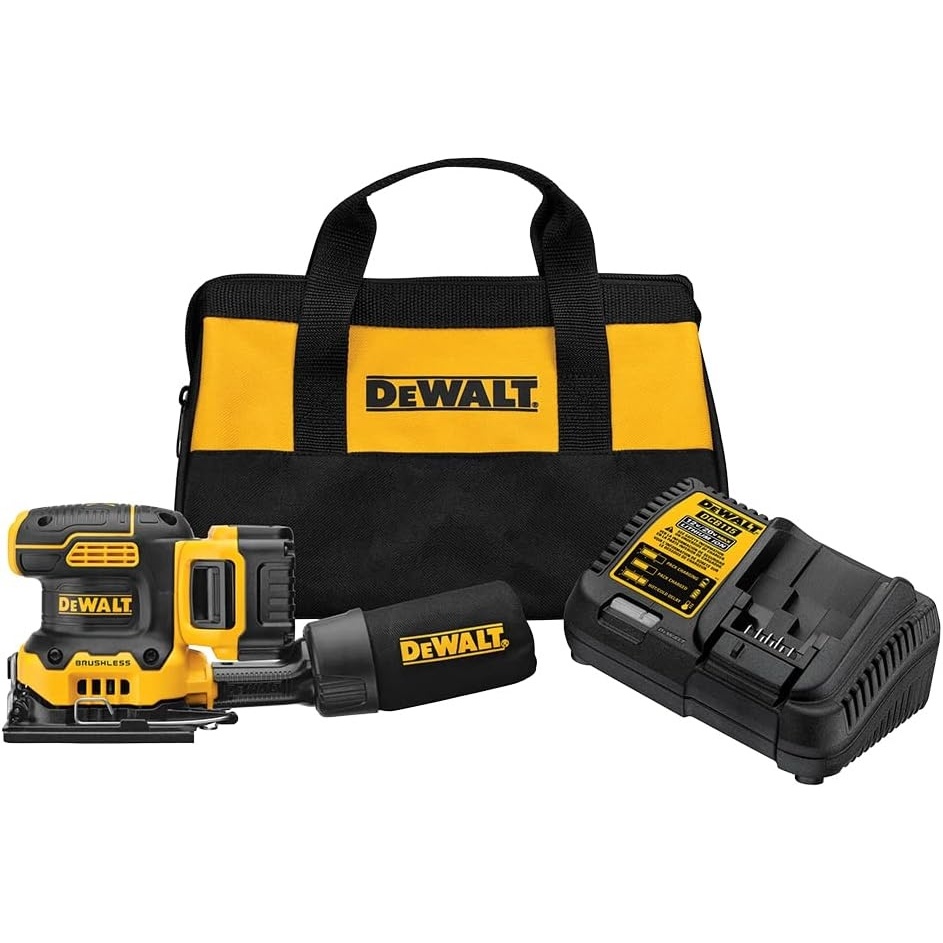 image:imageDEWALT 20V MAX XR Palm Sander Sheet Variable Speed 5Ah Battery 14Inch DCW200P1