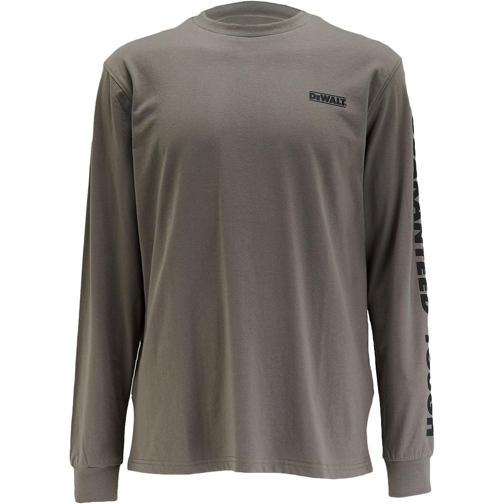 image:imageDEWALT Mens Guaranteed Tough Long Sleeve TShirtCharcoal Grey