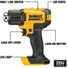 DEWALT 20V MAX Heat Gun, Cordless, Up to 990 Degrees, 42 Minutes of Run Time, LED Light, Heatgun with Flat and Hook Nozzle Attachments,Tool Only (DCE530B)(Heat Gun)