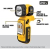 DEWALT 20V MAX LED Work Light Rechargeable, LED Flashlight, Magnetic Flashlight, Freestanding and Clip-On Light, 360 degree pivoting Head, Tool Only (DCL044)