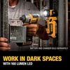 DEWALT 20V MAX LED Work Light Rechargeable, LED Flashlight, Magnetic Flashlight, Freestanding and Clip-On Light, 360 degree pivoting Head, Tool Only (DCL044)
