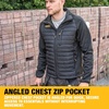 DEWALT Men’s Hybrid, Lightweight, Water Resistant, Insulated Work Jacket(Black)