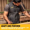 DEWALT Men’s Hybrid, Polyester with Stretch, Insulated, Regular Fit Work Vest(Black)