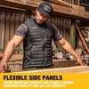 DEWALT Men’s Hybrid, Polyester with Stretch, Insulated, Regular Fit Work Vest(Black)