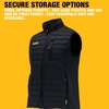 DEWALT Men’s Hybrid, Polyester with Stretch, Insulated, Regular Fit Work Vest(Black)