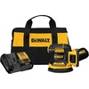 DEWALT 20V MAX Orbital Sander Cordless, 5-Inch Sander Tool, 2.Ah, 8,000-12,000 OPM, Variable Speed Dial, Storage Bag, Battery and Charger Included (DCW210D1)