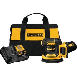 DEWALT 20V MAX Orbital Sander Cordless, 5-Inch Sander Tool, 2.Ah, 8,000-12,000 OPM, Variable Speed Dial, Storage Bag, Battery and Charger Included (DCW210D1)