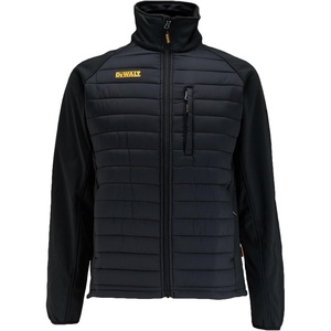 DEWALT Men’s Hybrid, Lightweight, Water Resistant, Insulated Work Jacket(Black)