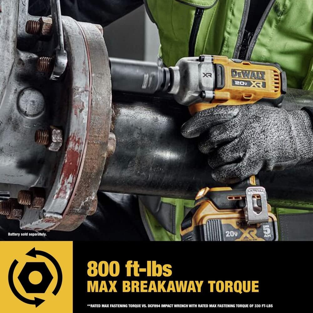 image:imageDEWALT 20V MAX Impact Wrench Cordless 12 inch 2 Batteries and Charger Included DCF891P2 600 FtLbs Fastening and 800 FtLbs Breakaway Precision Wrench Includes 250ah Batteries Charger and Bag 2 Batteries