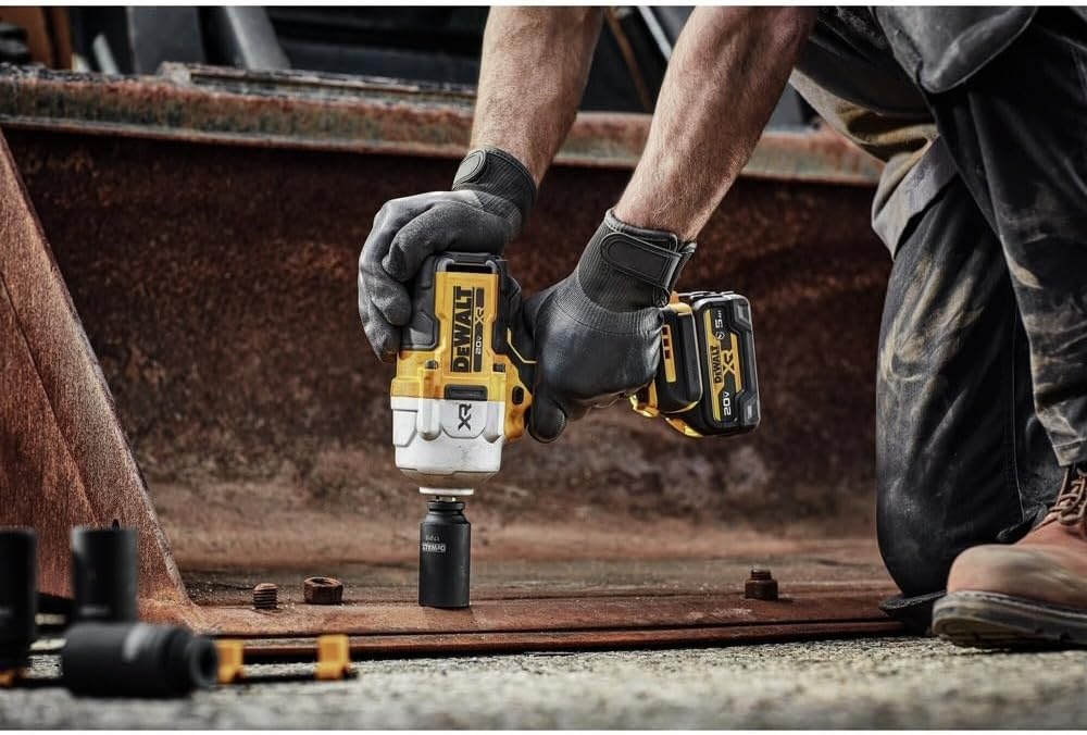 image:imageDEWALT 20V MAX XR 12 Inch Cordless Impact Wrench Kit with Hog Ring Anvil Battery and Charger Included DCF961GP1Bare Tool Only