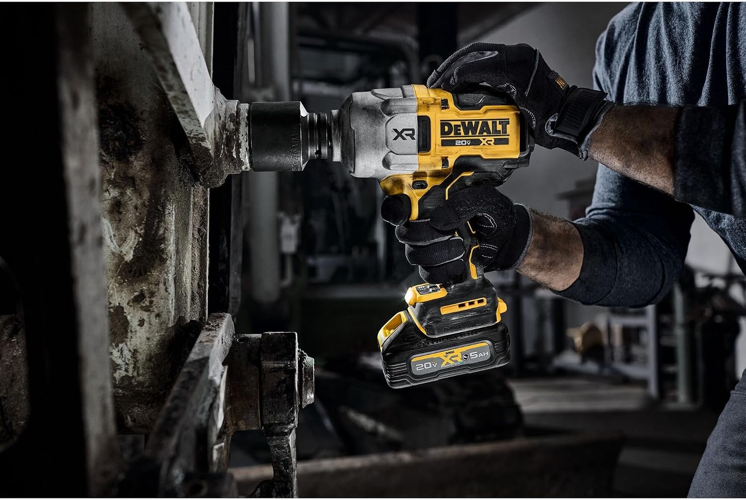 image:imageDEWALT 20V MAX XR 34 Inch Cordless Impact Wrench Kit with POWERSTACK Battery and Charger DCF964GH1