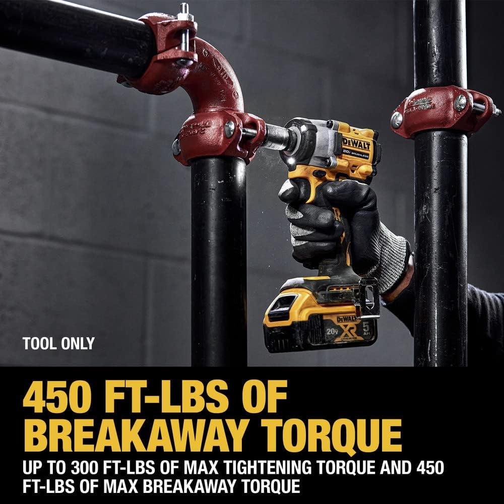 image:imageDEWALT ATOMIC 20V MAX 12 in Cordless Impact Wrench with Hog Ring Anvil Tool Only DCF921B1