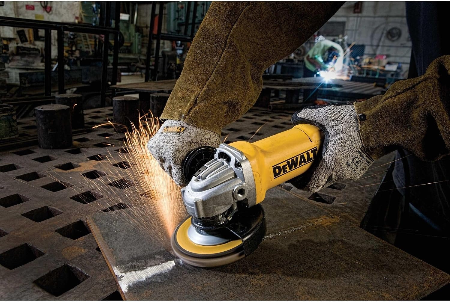 image:imageDEWALT Angle Grinder 412 in 11 Amp 11000 RPM No LockOn Paddle Switch Dust Ejection System Electric Grinder Tool DWE402NOne Size