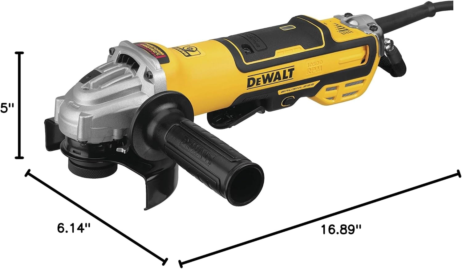 image:imageDEWALT Angle Grinder Tool 5inch Variable Speed Paddle Switch DWE43214NVS