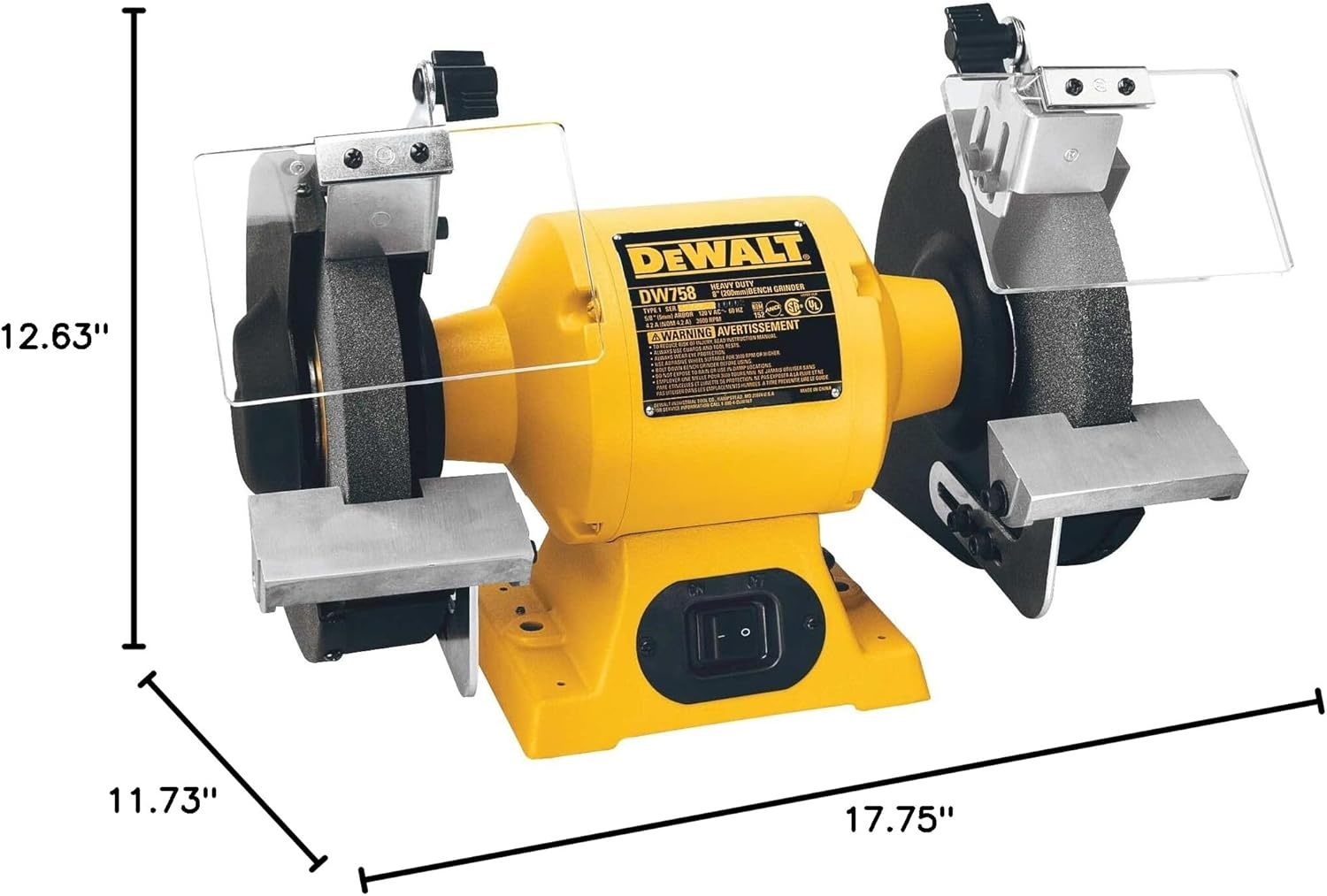 image:imageDEWALT DW758 8Inch Bench GrinderBench Grinder