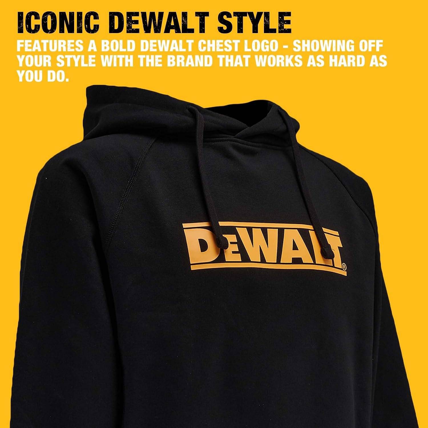 image:imageDEWALT Rexburg Mens Water Resistant Cottonpoly Heavy Duty Work HoodieBlack