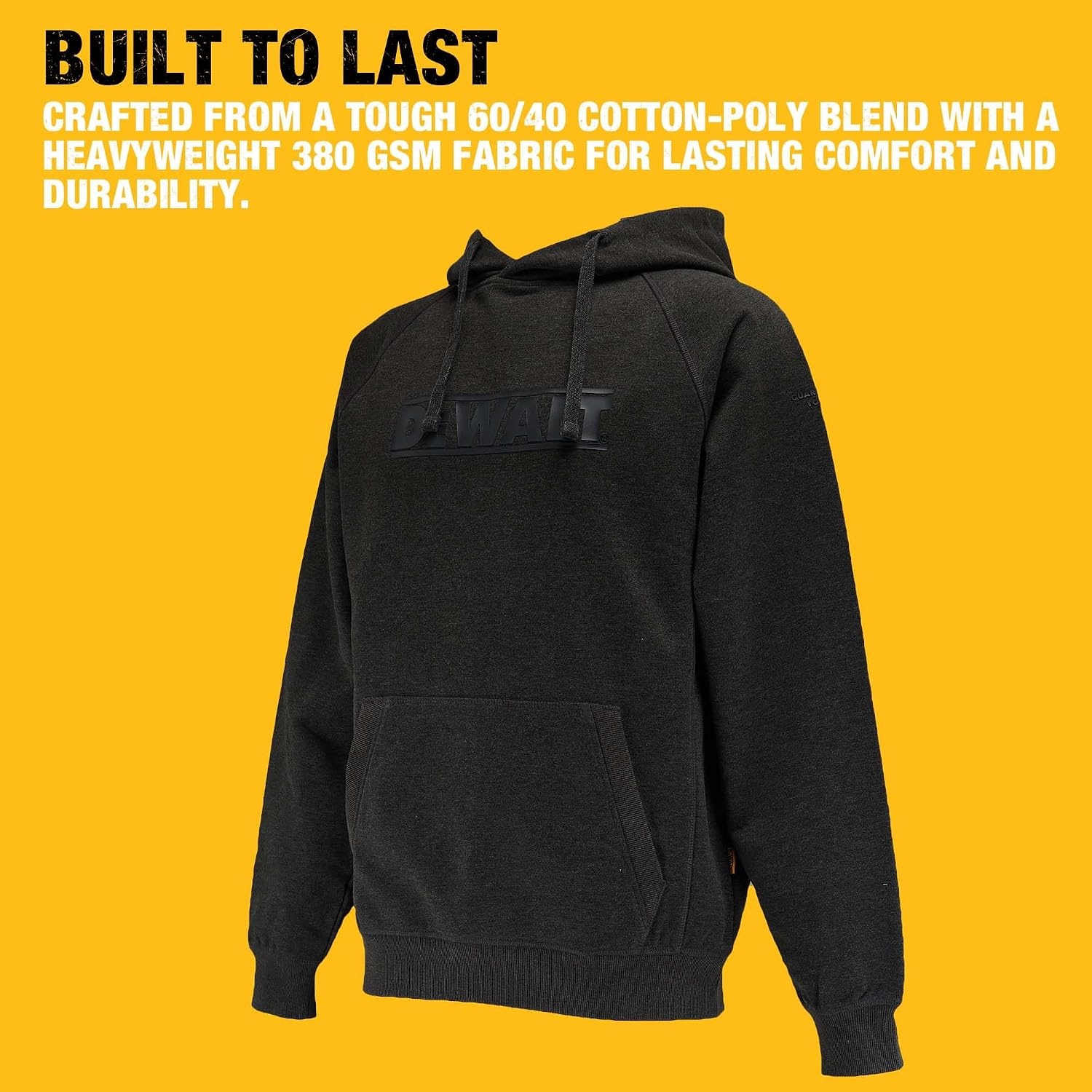 image:imageDEWALT Rexburg Mens Water Resistant Cottonpoly Heavy Duty Work HoodieCharcoal