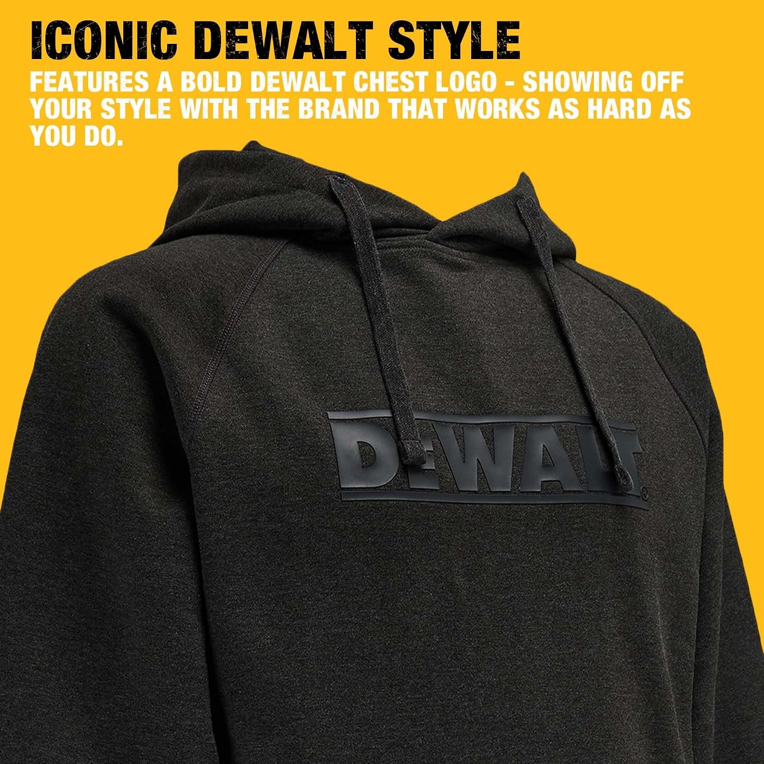 image:imageDEWALT Rexburg Mens Water Resistant Cottonpoly Heavy Duty Work HoodieCharcoal