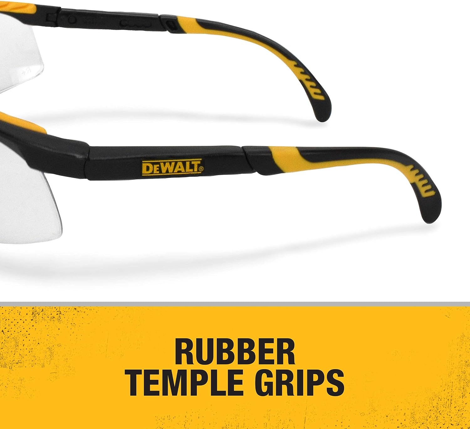 image:imageDewalt Dual Comfort Silver Mirror High Performance Protective Safety Glasses Dpg55 Unisex Adult Adjustable Rubber RimlessClear