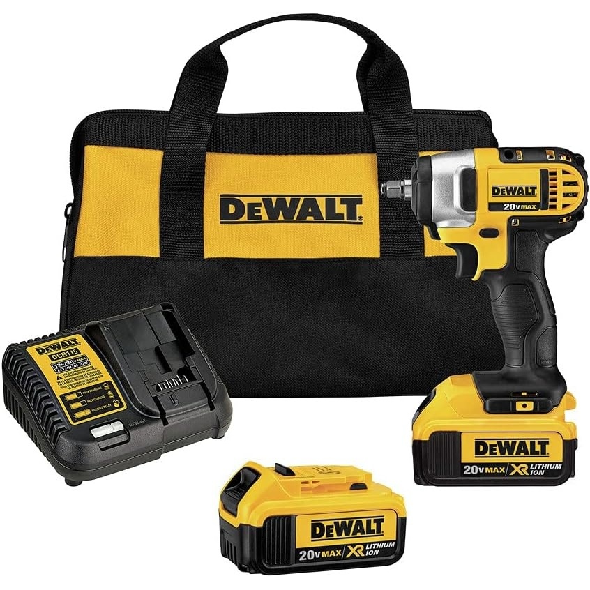 image:imageDEWALT 20V MAX Cordless Impact Wrench Kit with Hog Ring 38Inch DCF883M2Impact Wrench Kit Only