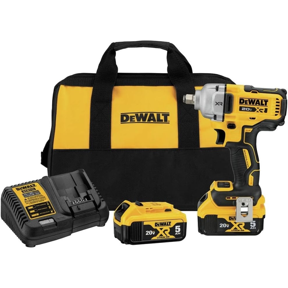 image:imageDEWALT 20V MAX Impact Wrench Cordless 12 inch 2 Batteries and Charger Included DCF891P2 600 FtLbs Fastening and 800 FtLbs Breakaway Precision Wrench Includes 250ah Batteries Charger and Bag 2 Batteries