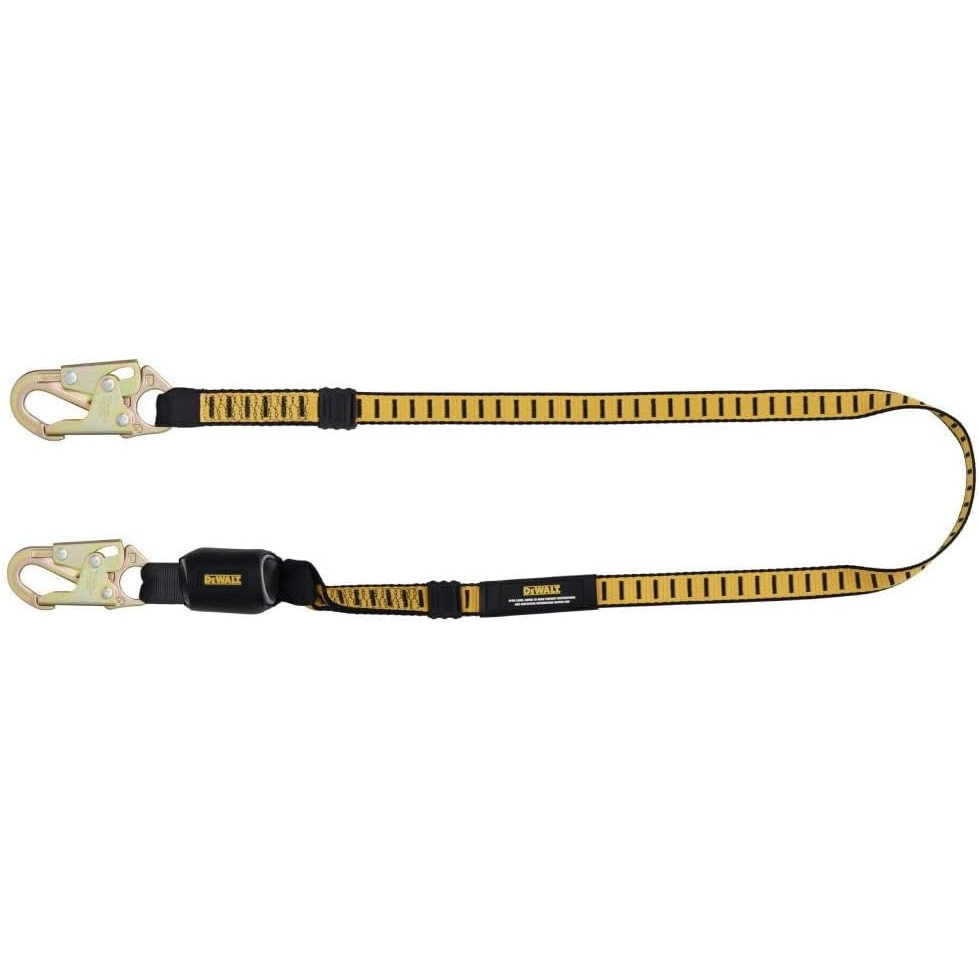 image:imageDEWALT 6 Ft Lanyard Twin External Absorber with Snap Hooks on Both EndsSingle External Absorber with Snap Hooks Both Ends