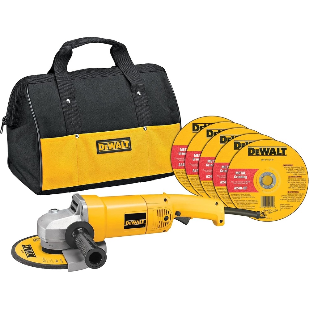 image:imageDEWALT Angle Grinder Tool Kit with Bag and Cutting Wheels 7Inch 13Amp DW840K full size