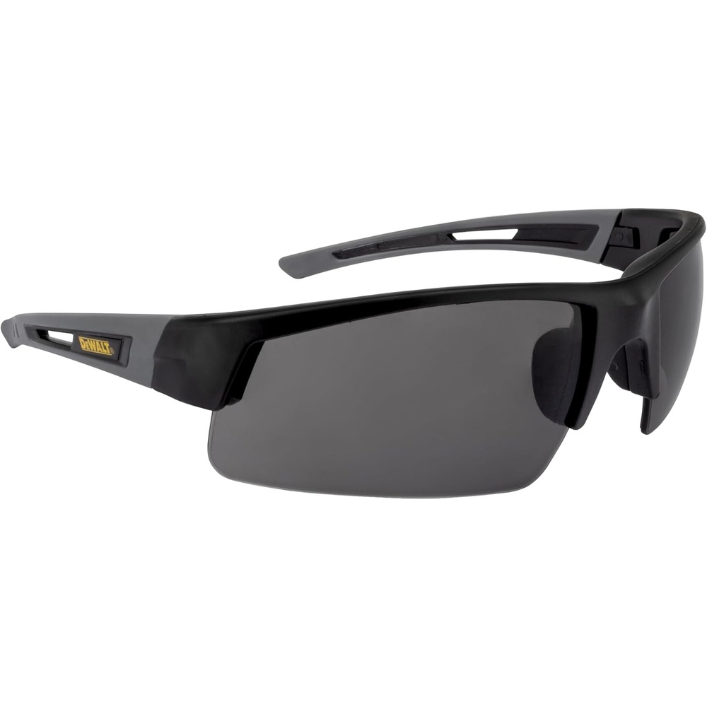image:imageDEWALT DPG1002D Crosscut Safety Glasses Black Half Frame Smoke Lens ANSI Z871 1 PairBlack Smoke