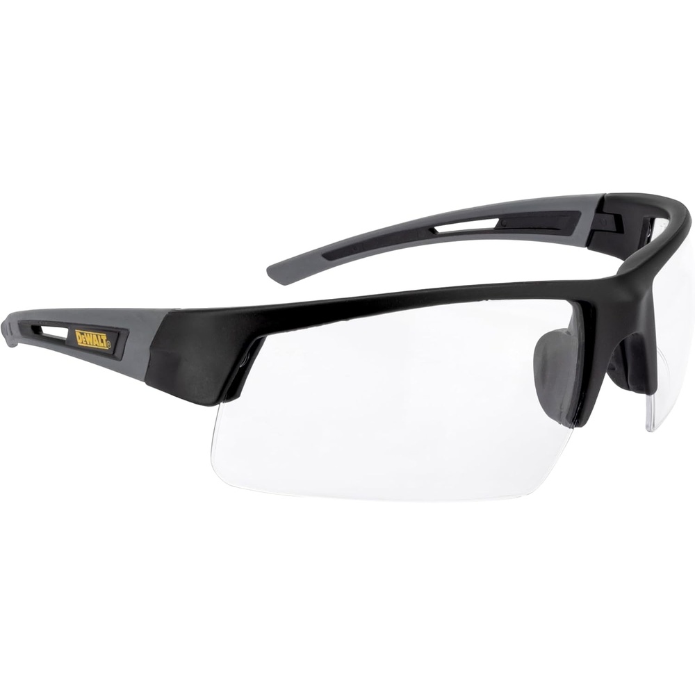 image:imageDEWALT DPG1002D Crosscut Safety Glasses Black Half Frame Smoke Lens ANSI Z871 1 PairBlack Frame Clear Lens