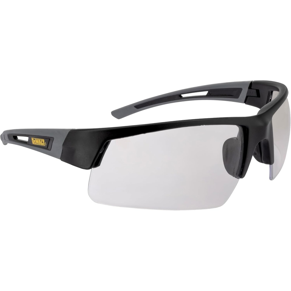 image:imageDEWALT DPG1002D Crosscut Safety Glasses Black Half Frame Smoke Lens ANSI Z871 1 PairBlack Frame IndoorOutdoor Lens