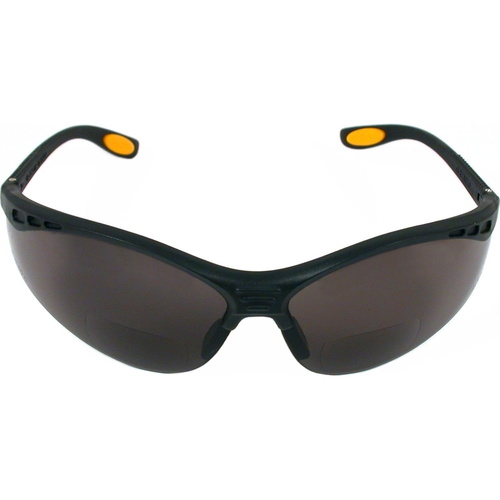 image:imageDEWALT DPG59 Reinforcer RxBifocal High Performance Protective Eyeware with Rubber Temples and Protective Eyeglass Sleeve  Smoke Lens 25 DiopterBlack Frame  Smoke Lens