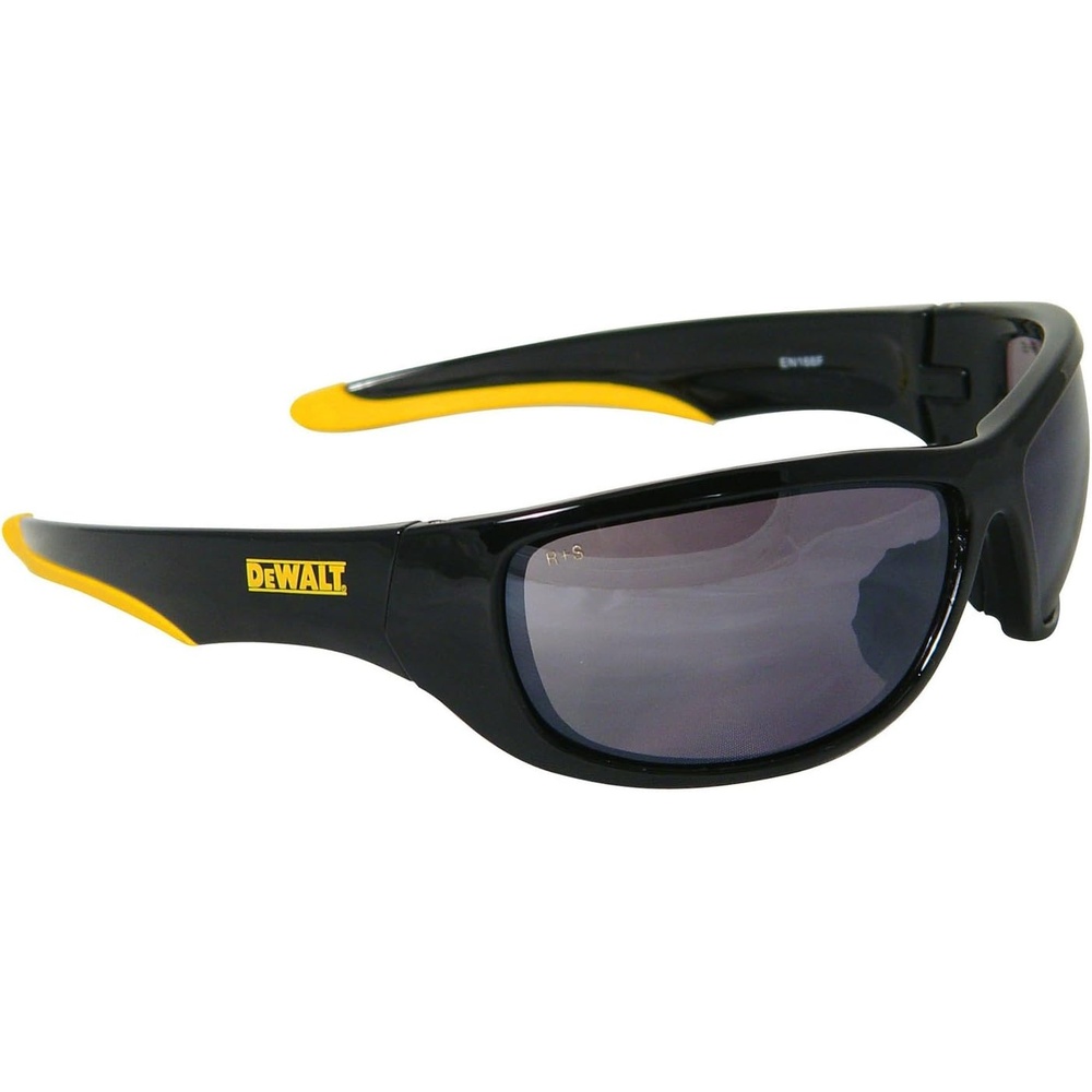 image:imageDEWALT DPG946C Dominator Z87 Safety Glasses  Black Full Frame amp Silver Mirror Lens  Rubber Temples amp Nosepiece  1 Pair
