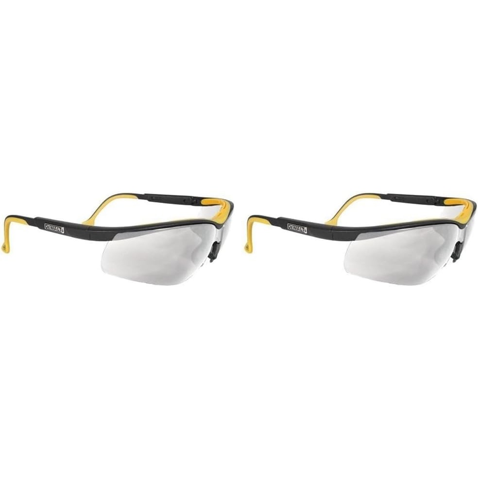 image:imageDewalt Dual Comfort Silver Mirror High Performance Protective Safety Glasses Dpg55 Unisex Adult Adjustable Rubber RimlessClear