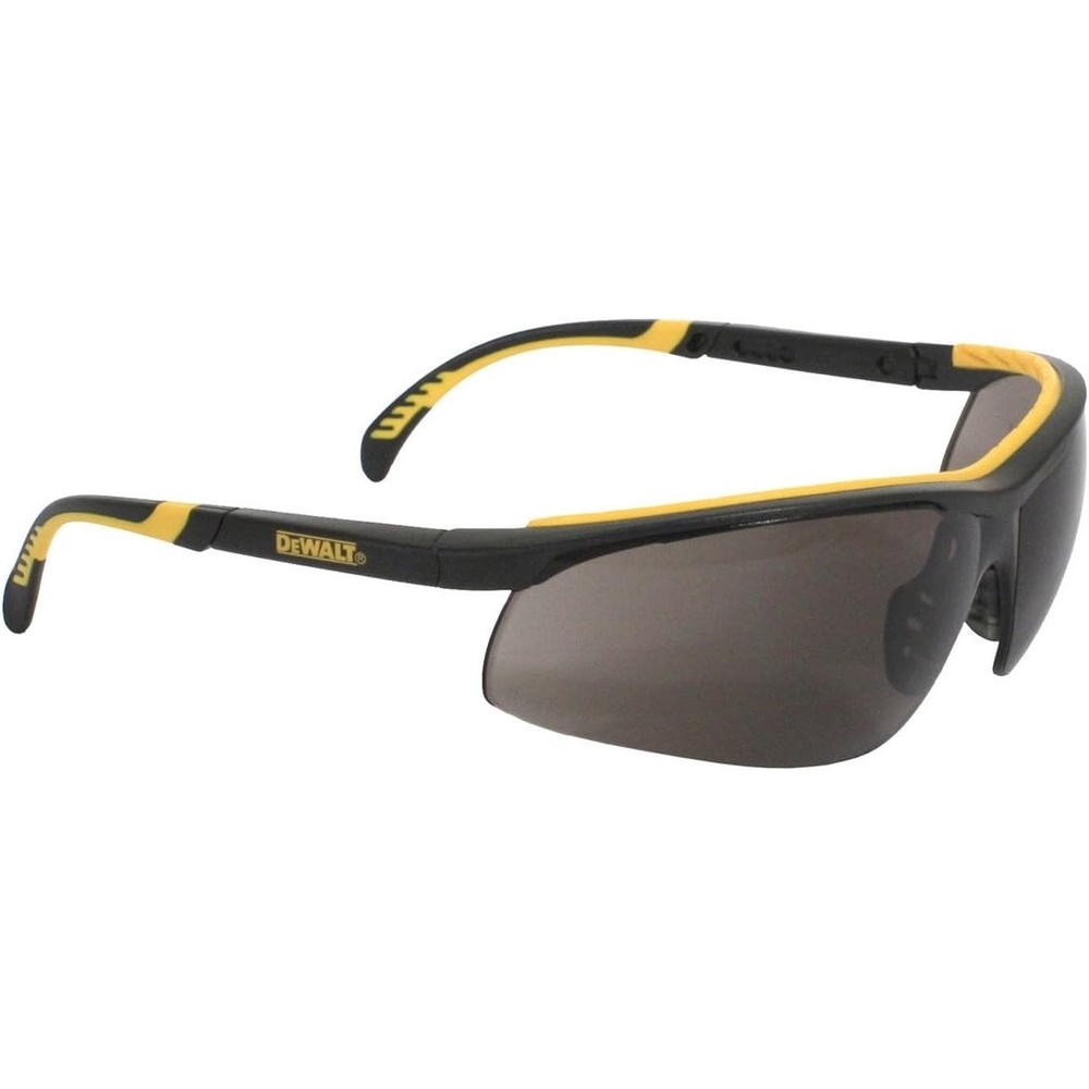 image:imageDewalt Dual Comfort Silver Mirror High Performance Protective Safety Glasses Dpg55 Unisex Adult Adjustable Rubber RimlessSmoke